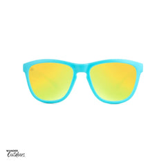 Knockaround Kids Premiums Sunglasses Matte Blue Yellow Front On
