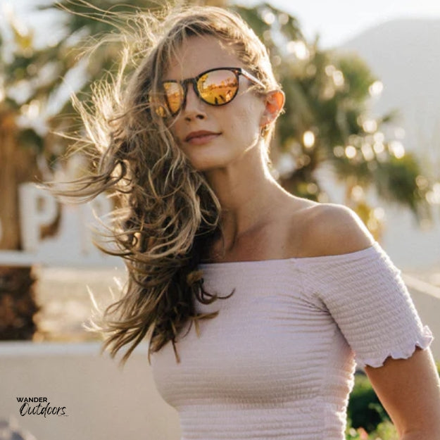 Knockaround Mai Tais Sunglasses Pink Ink Female at Beach