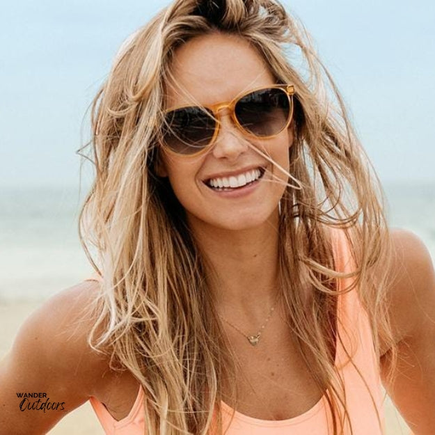 Knockaround Mai Tais Sunglasses Beverly Peach Female in Park