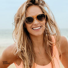 Knockaround Mai Tais Sunglasses Beverly Peach Female in Park