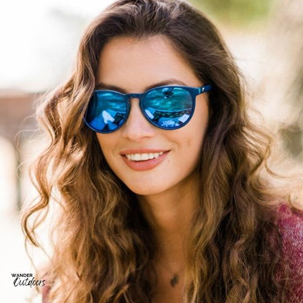 Knockaround Mai Tais Sunglasses Blueberry Geode Lady at Picnic