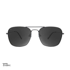 Unisex Affordable Knockaround Mount Evans Sunglasses Black Smoke Front On View