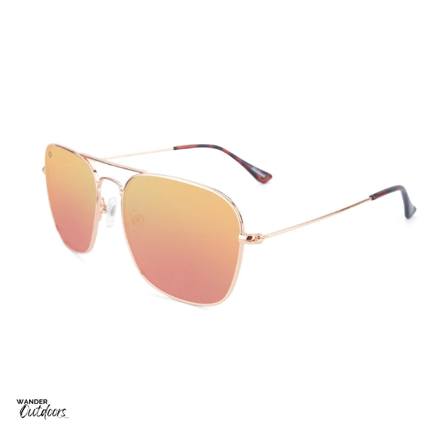 Unisex Affordable Knockaround Mount Evans Sunglasses Rose Gold Copper Flyover