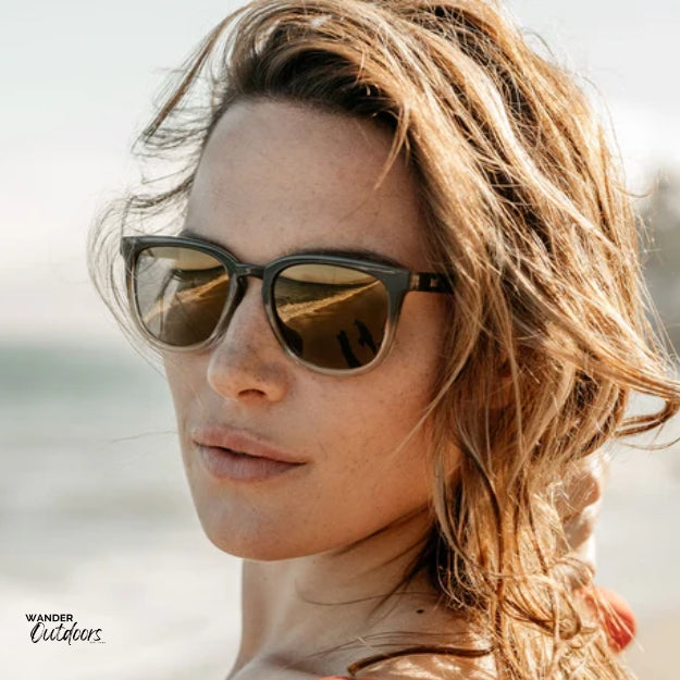 Knockaround Paso Robles Sunglasses Brookbed on Beach