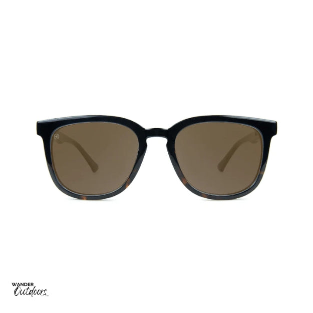 Knockaround Paso Robles Sunglasses Glossy Black Tortoise Shell Fade Front View