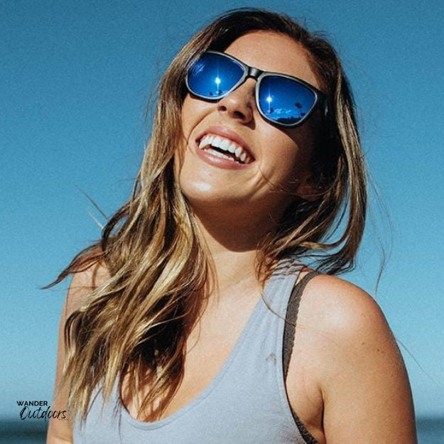 Knockaround Premiums Sunglasses Black Moonshine at the beach
