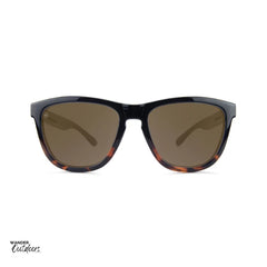 Knockaround Premiums Sunglasses Glossy Black Tortoise Shell Fade Front View