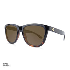 Knockaround Premiums Sunglasses Glossy Black Tortoise Shell Fade Side View