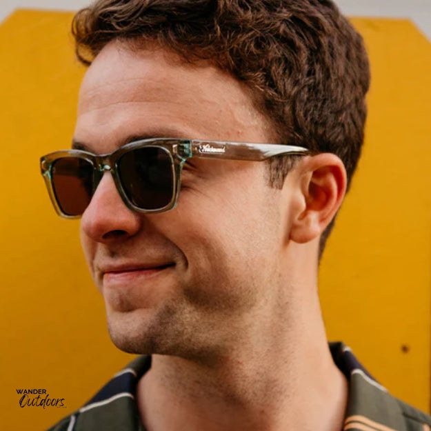 Unisex Knockaround Seventy Nines Sunglasses Aged Sage Male Model