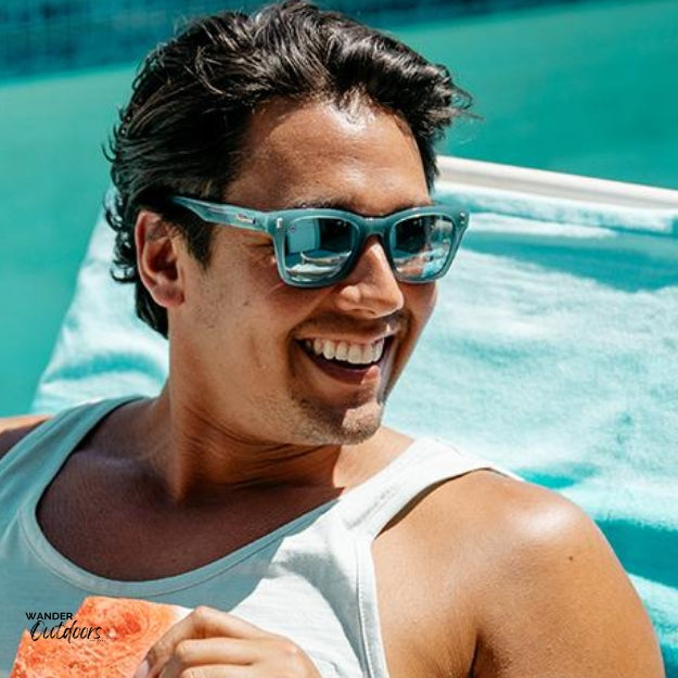 Unisex Knockaround Seventy Nines Sunglasses Soul Surfer by the pool