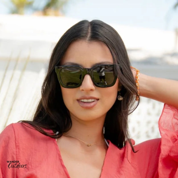 Affordable Unisex Knockaround Songbirds Sunglasses Piano Black At the Park