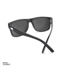Knockaround Torrey Pines Sunglasses Matte Black Smoke Lenses Rear View