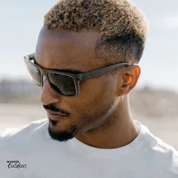 Affordable Unisex Knockaround Torrey Pines Sunglasses Shadow Catcher on the Beach