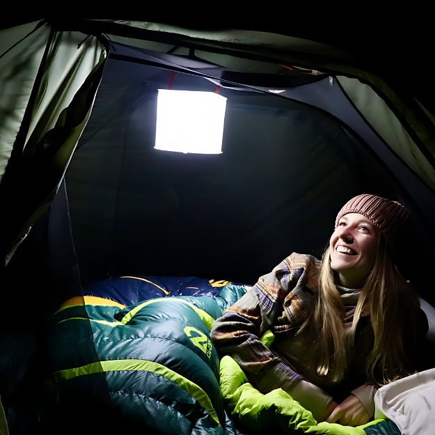 LuminAID PackLite Titan 2-in-1 Power Lantern as a tent light