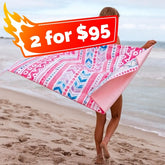 Newlyfe Large Beach Towel & Pouch
