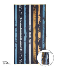 Newlyfe Beach Towel with Pouch Flat Lay