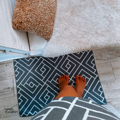 Newlyfe Mini Multi-Function Waffle Weave Towel Slate Floor Mat