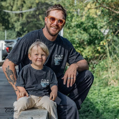 Olas Supply Co. She'll Be Right Tee Front with Dad