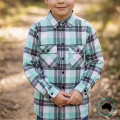 Pilbara Collection Kid's Full Button Flannelette Shirt