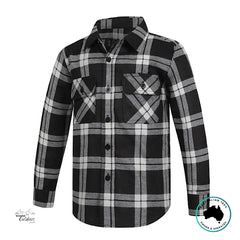 Pilbara Collection Kid's Full Button Flannelette Shirt