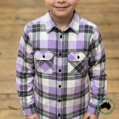 Pilbara Collection Kid's Full Button Flannelette Shirt