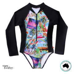 Salty Ink Girls Vacay Long Sleeve Surfsuit