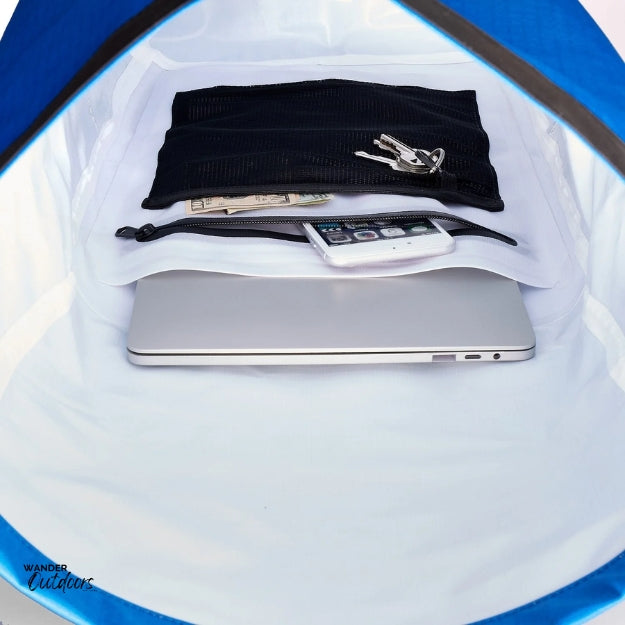 SkogAKust BackSåk Pro - Waterproof Blue Backpack Internal pockets with laptop pocket