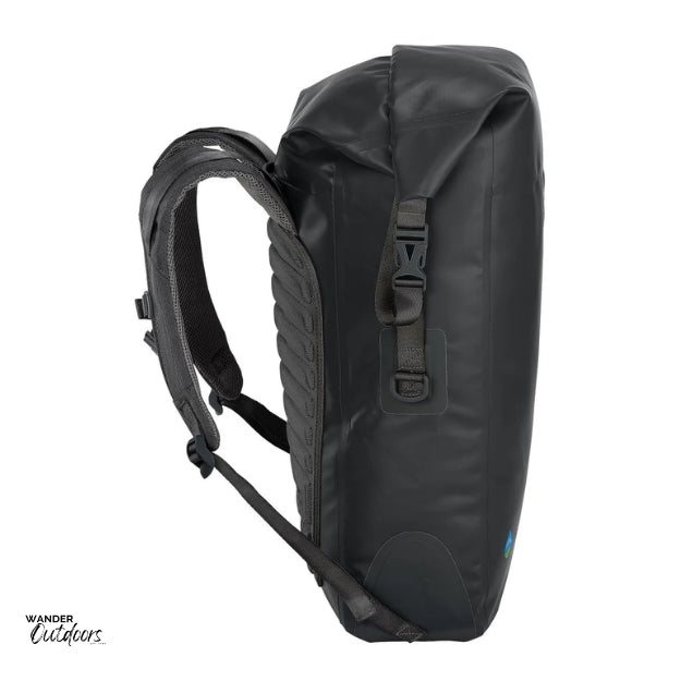 SkogAKust BackSåk - Waterproof Black Backpack Side View