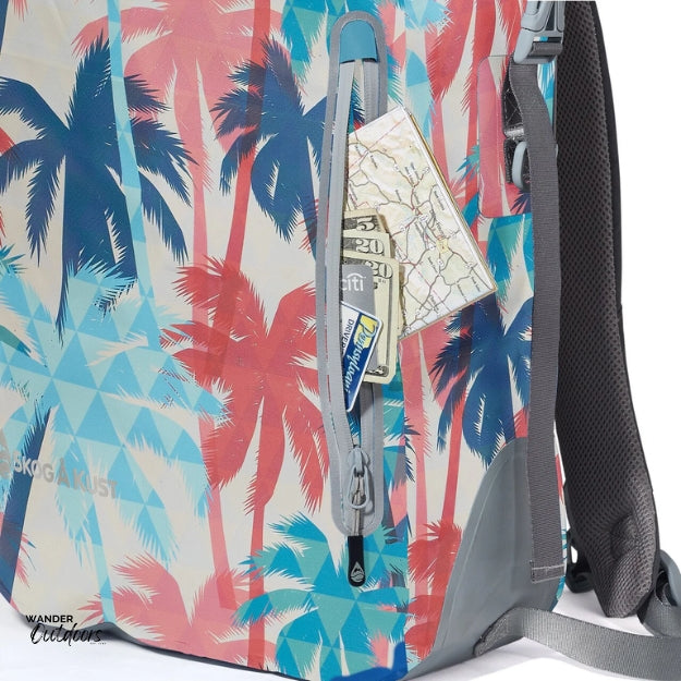 SkogAKust BackSåk - Waterproof Palms Backpack Secure Waterproof Zip