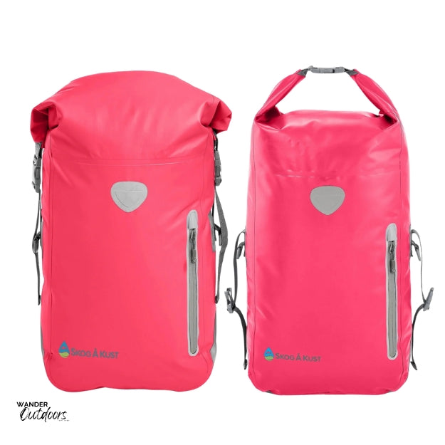 SkogAKust BackSåk - Waterproof Pink Backpack Two way closing
