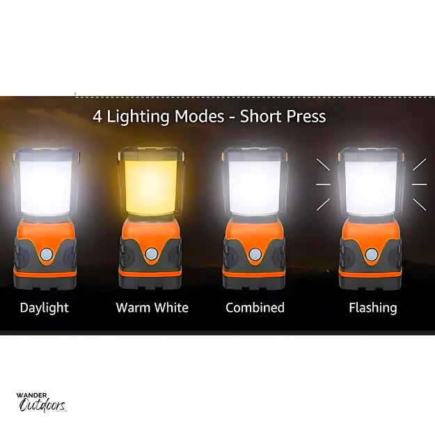 SOL Rechargeable Camp Lantern with Power Bank with 4 lighting modes