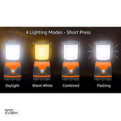 SOL Rechargeable Camp Lantern with Power Bank with 4 lighting modes
