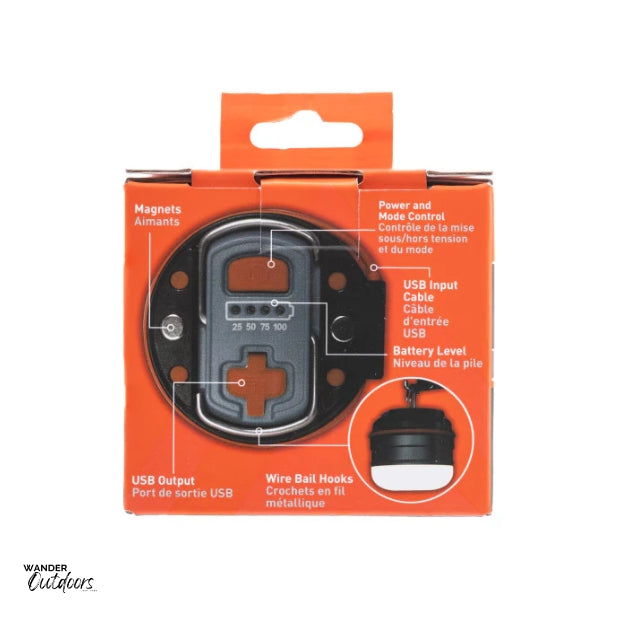 SOL Rechargeable Venture™ Light 3000 with Power Bank rear packaging