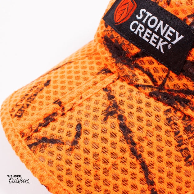 Stoney Creek Airmesh Split Peak Cap Close Up of Peak