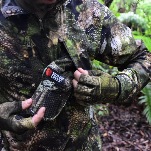 Stoney Creek Airmesh Split Peak Cap TCF Folded into chest pocket