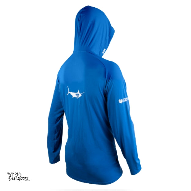 Stoney Creek Apex Cooling Hoodie Strong Blue Back