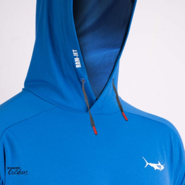 Stoney Creek Apex Cooling Hoodie Strong Blue Hood
