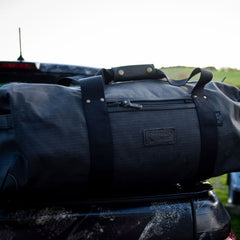 Stoney Creek Canvas Duffle Bag on back of Ute Tray