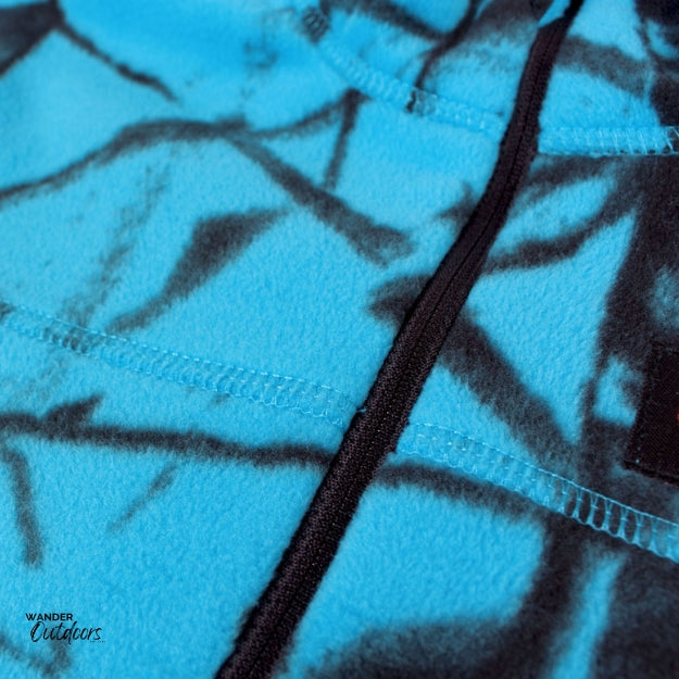 Stoney Creek Kid's Microplus Long Sleeve Top Blaze BlueZip Close Up
