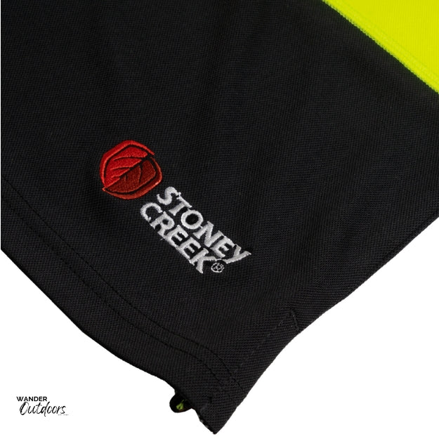 Stoney Creek Trade Stirling Polo Close Up of Bottom Embroidery