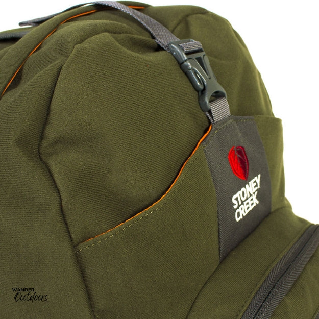 Stoney Creek Whirinaki 25 Pack Bayleaf Close Up Buckle