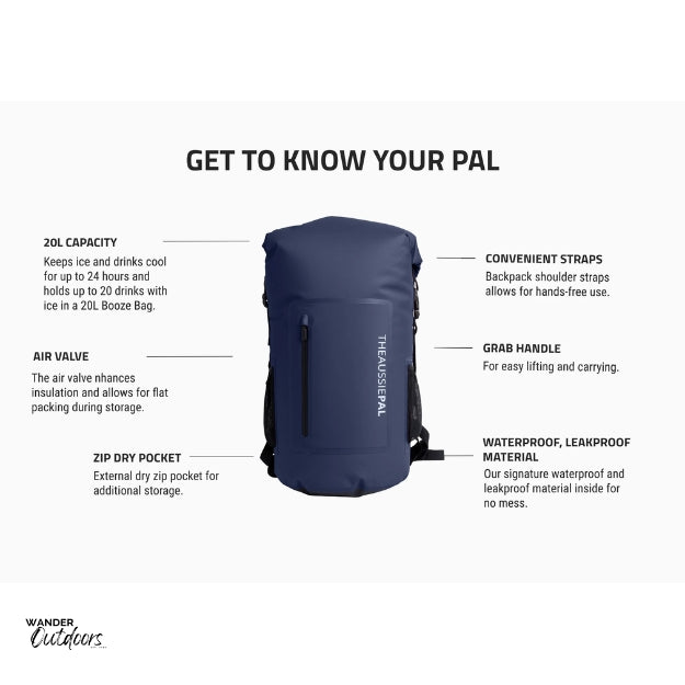 The Aussie Pal - Insulated 20L Cooler 2in1 Backpack Features