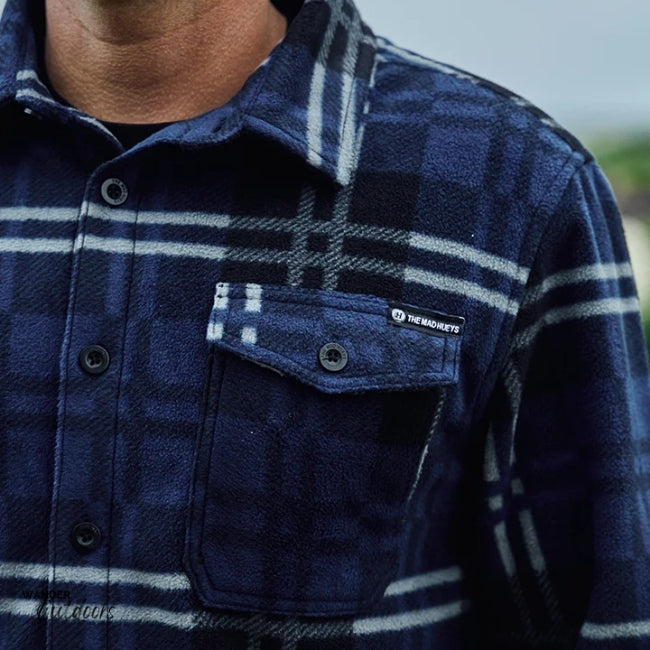 Close-up of chest pocket detail on the FK OFF FISH ON Shacket