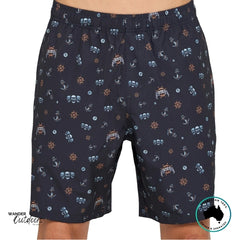 The Mad Hueys Triple Anchor 18" Swim Volley Shorts