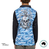 The Mad Hueys Youth Rope Skull Anchor UPF50+ Fishing Jersey
