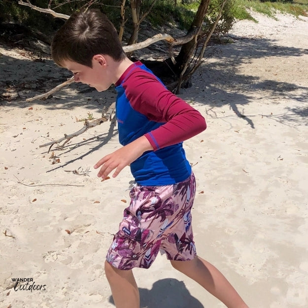 Running to jump some waves in the surfs up rashie