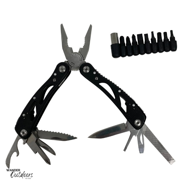 Wildtrak 25 IN 1 Multi Tool Pliers Flat Lay Unfolded