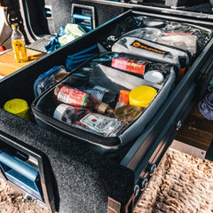 Wildtrak Explorer Clear Top Bag Packed in the Car Drawers
