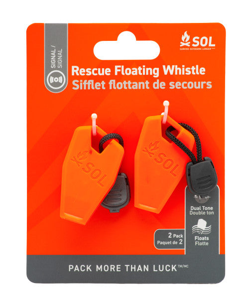SOL Rescue Floating Whistle 2pk - Wander Outdoors