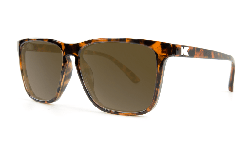 Knockaround Fast Lanes Sunglasses - Glossy Tortoise Shell / Amber